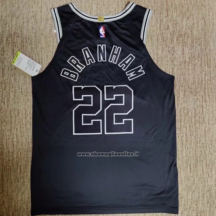 Maglia San Antonio Spurs Malaki Branham #22 Classic Autentico 2022-23 Nero